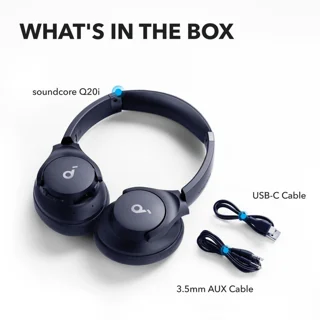 هدفون بلوتوثی انکر مدل Soundcore Q20i با نویز کنسلینگ فعال (ANC)، درگاه شارژ USB Type-C، د 102762998