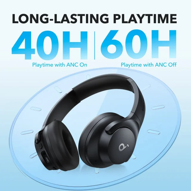 هدفون بلوتوثی انکر مدل Soundcore Q20i با نویز کنسلینگ فعال (ANC)، درگاه شارژ USB Type-C، د 102762995