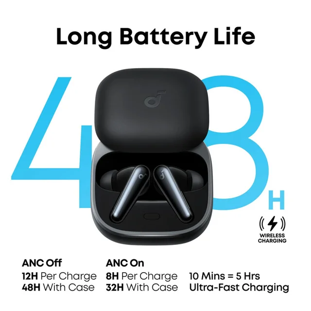 هدفون بلوتوثی انکر مدل Soundcore Liberty 5 با نویز کنسلینگ فعال (ANC)، درگاه شارژ USB Type 102762956